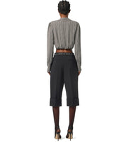 ELISABETTA FRANCHI BLACK BERMUDA SHORTS