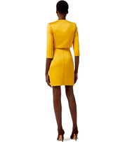 ELISABETTA FRANCHI GEEL JURK MET JAS