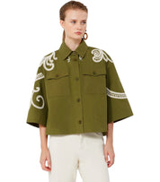 MAX MARA WEEKEND COMO GREEN SHIRT JACKET