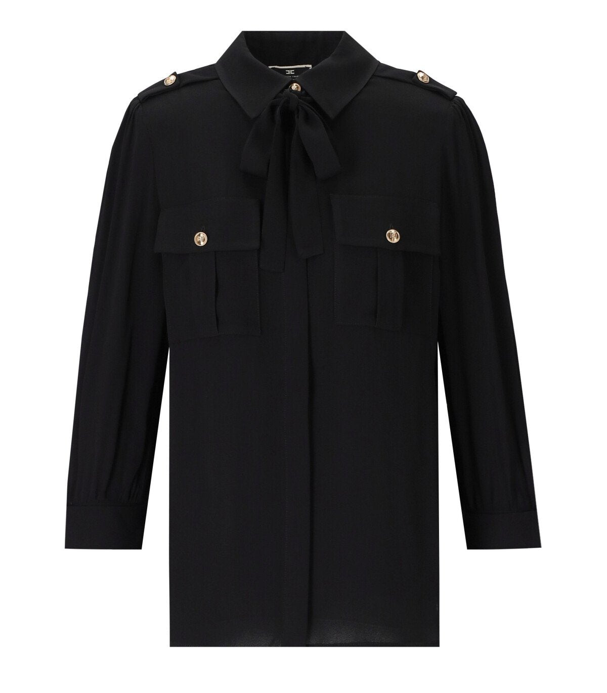CAMICIA CON FIOCCO NERA ELISABETTA FRANCHI