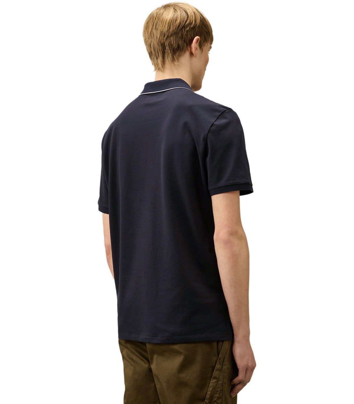 C.P. COMPANY STRETCH PIQUET TOTAL ECLIPSE POLO SHIRT
