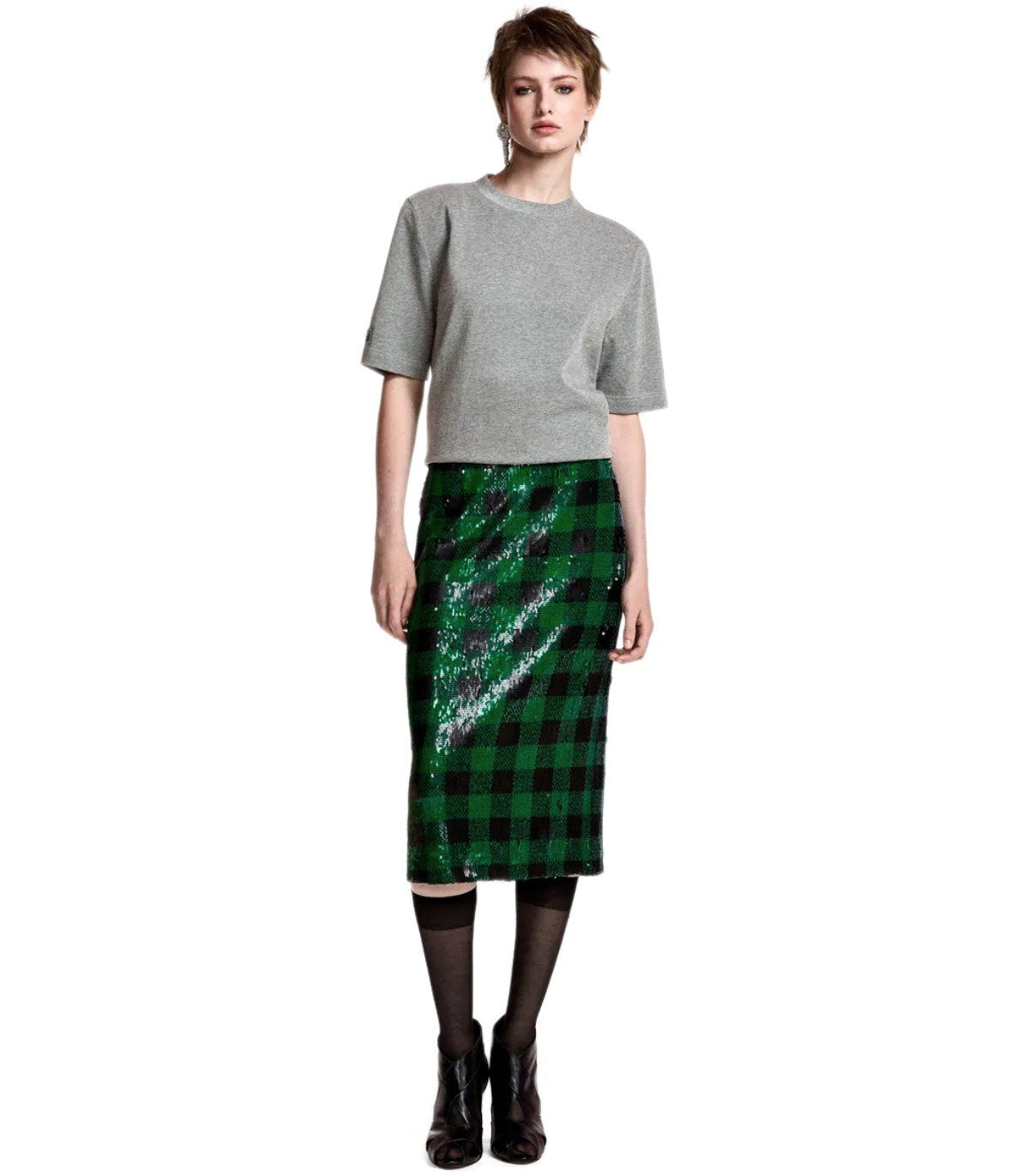 ESSENTIEL ANTWERP KNITWEAR GRÜN SCHWARZ ROCK