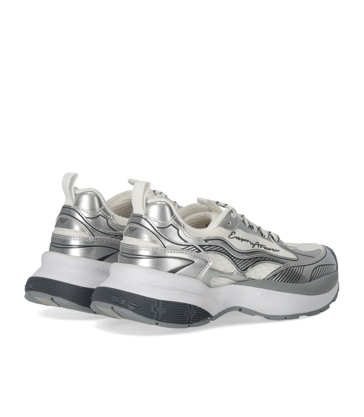 EMPORIO ARMANI SILVER SNEAKER