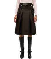 GONNA MIDI IN NYLON MARRONE GANNI