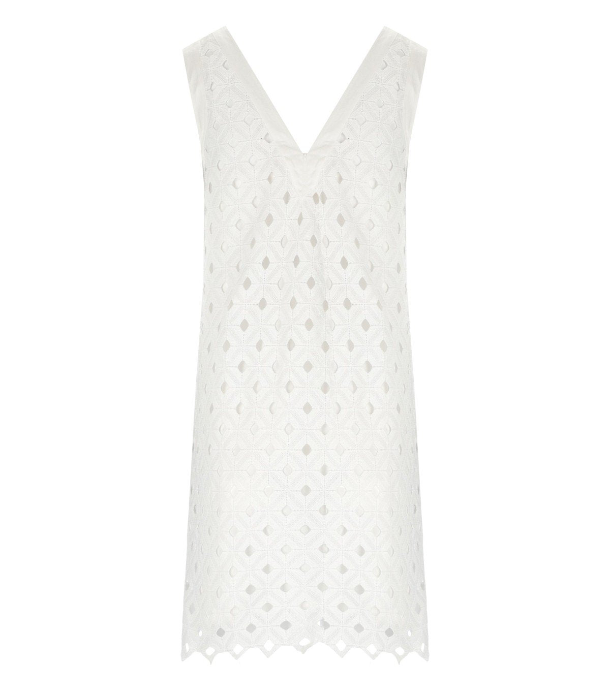 ROBE PESI MACRAME BLANCHE MAX MARA BEACHWEAR