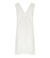 ROBE PESI MACRAME BLANCHE MAX MARA BEACHWEAR