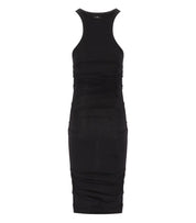 ELISABETTA FRANCHI SCHWARZES JERSEY MIDI-KLEID