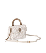 KURT GEIGER KENSINGTON PAILLETTES MINI WEISSE HANDTASCHE