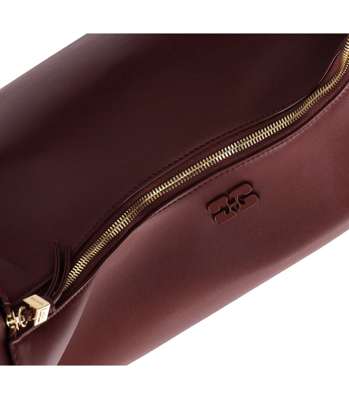 GANNI BURGUNDY MEDIUM HOBO BAG