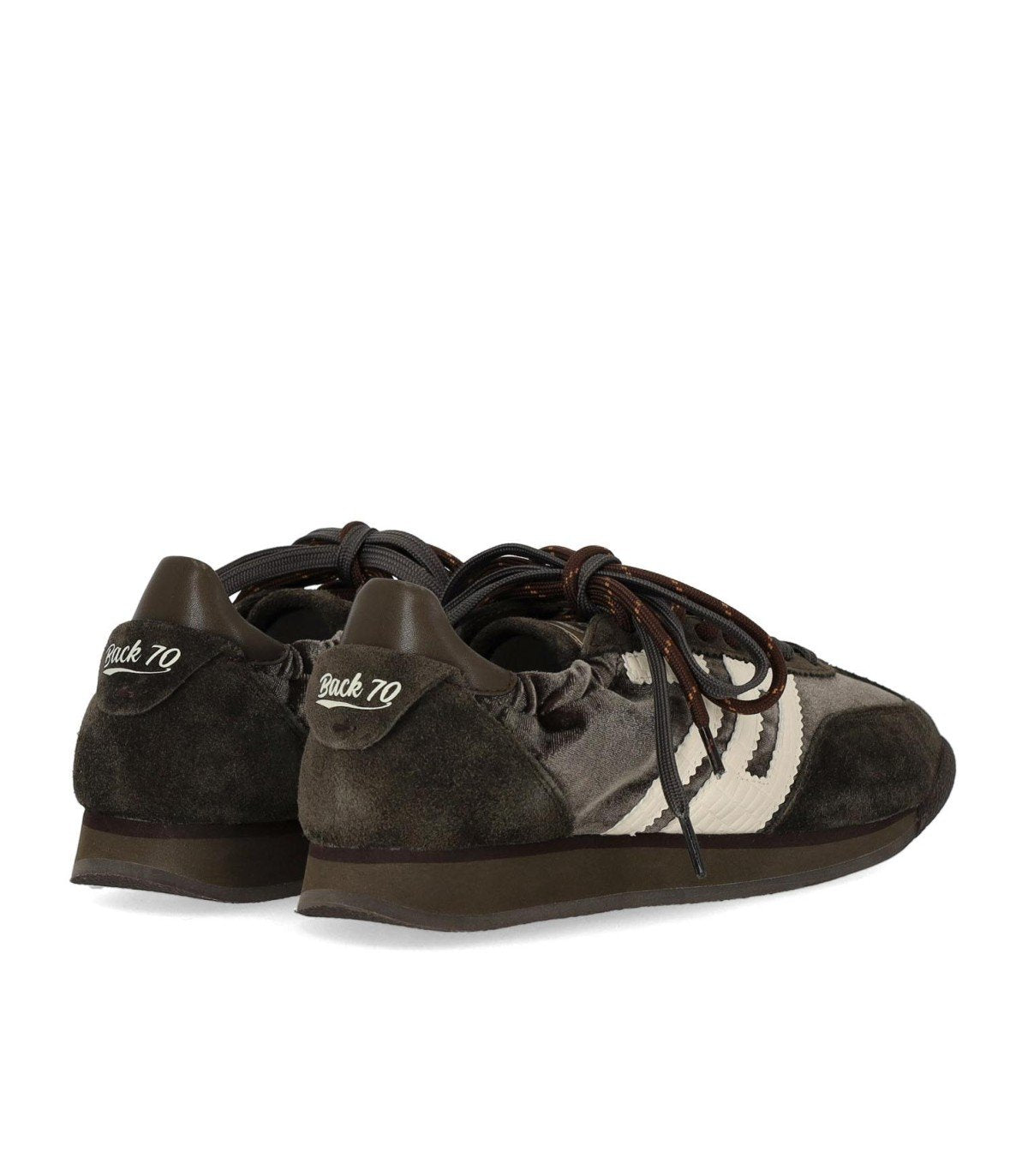 BACK70 ROCKET SAMT TAUPE SNEAKER