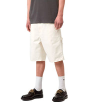 CARHARTT WIP SINGLE KNEE WHITE BERMUDA SHORTS