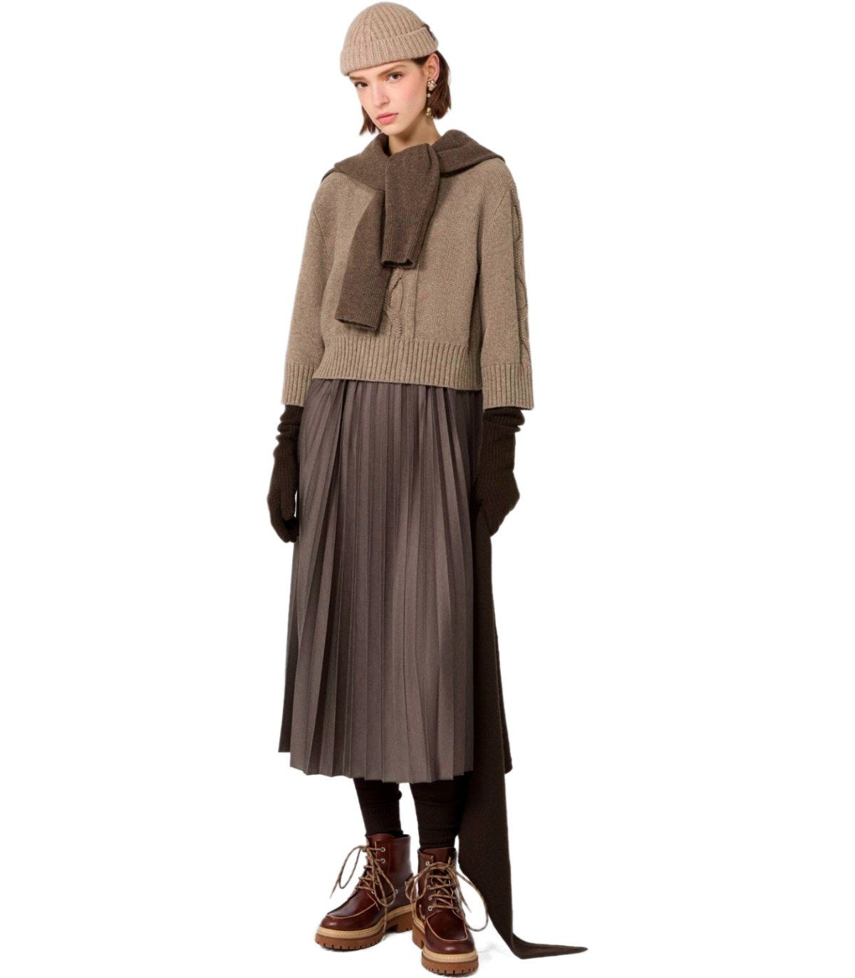 ABITO CON MAGLIA CALCO NOCE MELANGE MAX MARA WEEKEND 