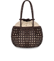 DRAGON DIFFUSION JUVENTUS BROWN HANDBAG