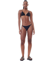 GANNI SCHWARZES LUREX BIKINIOBERTEIL