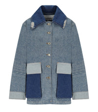 GANNI VINTAGE BLUE DENIM JACKET - XXS/XS