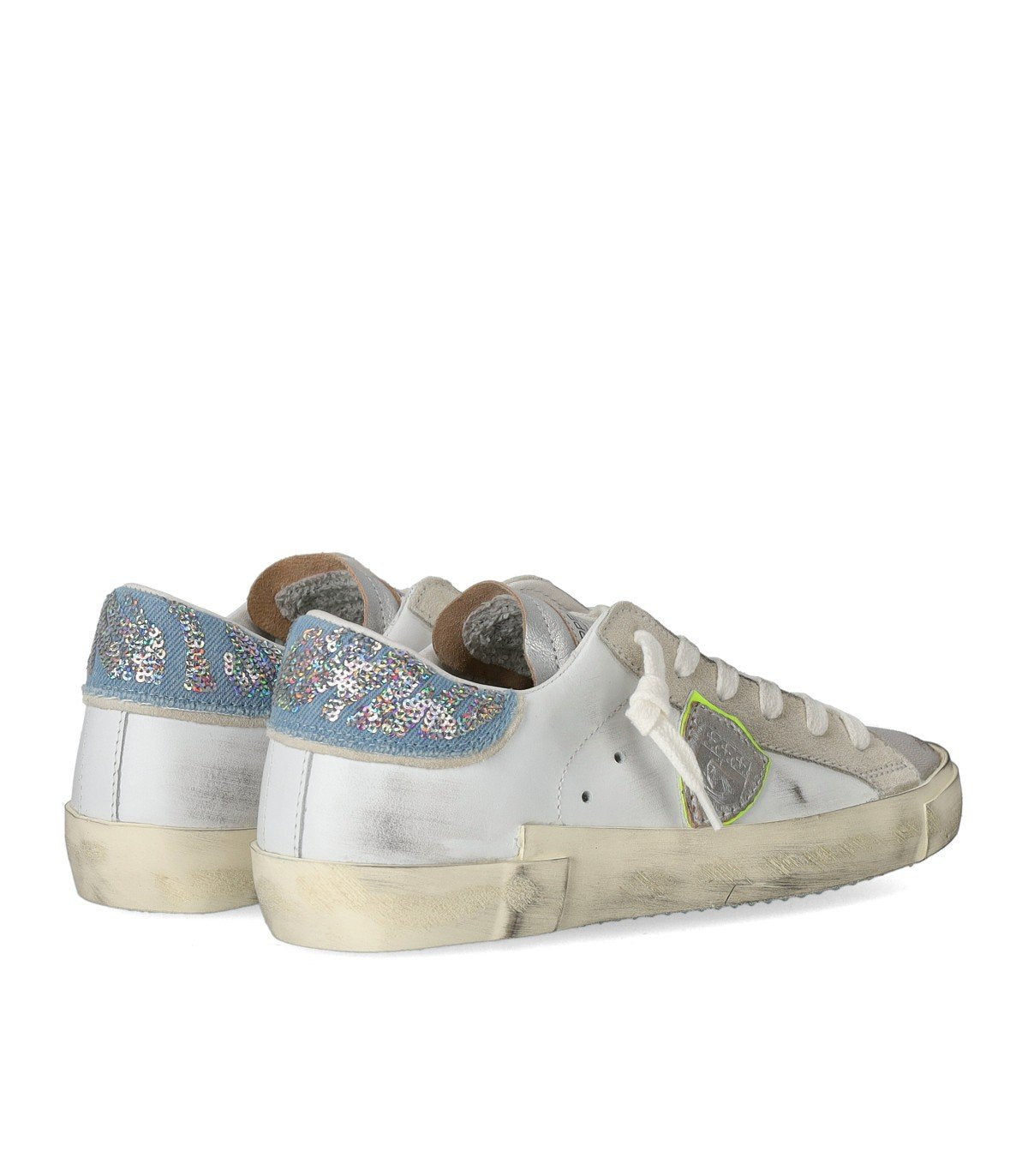 SNEAKER PRSX METAL PAILLETTES BIANCA PHILIPPE MODEL