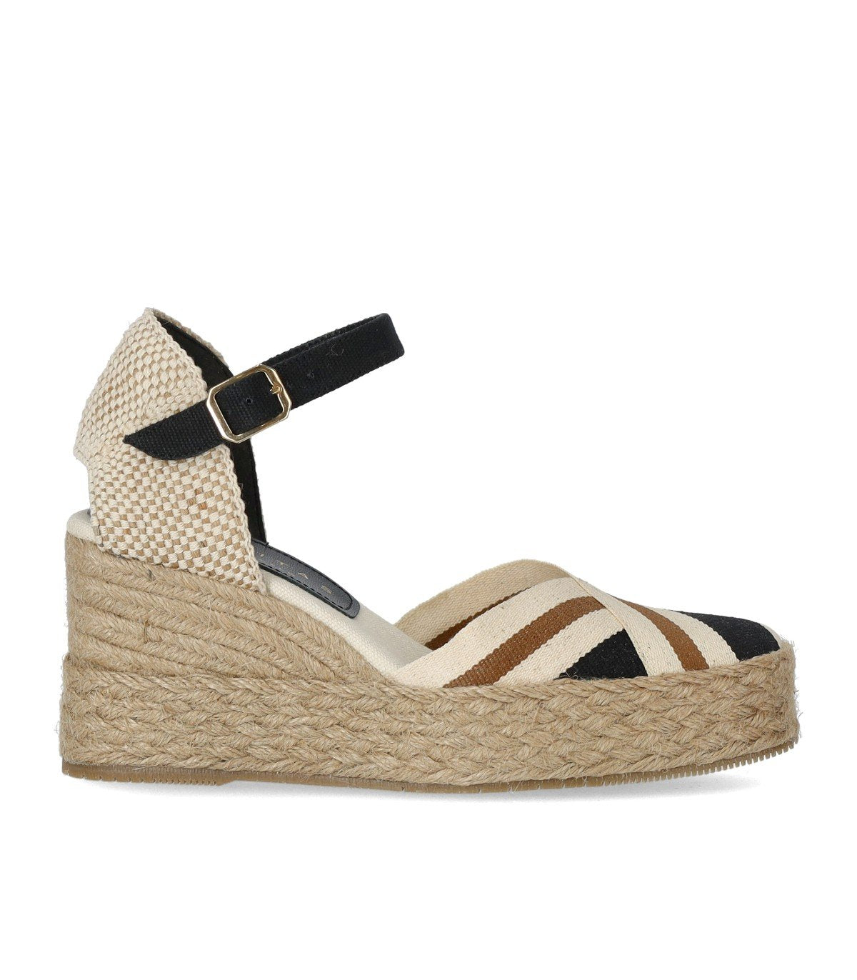 ESPADRILLE À SEMELLE COMPENSÉE SICILY NOIRE PALOMITAS