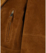 MYSKIN BROWN FRINGED SHORT JACKET