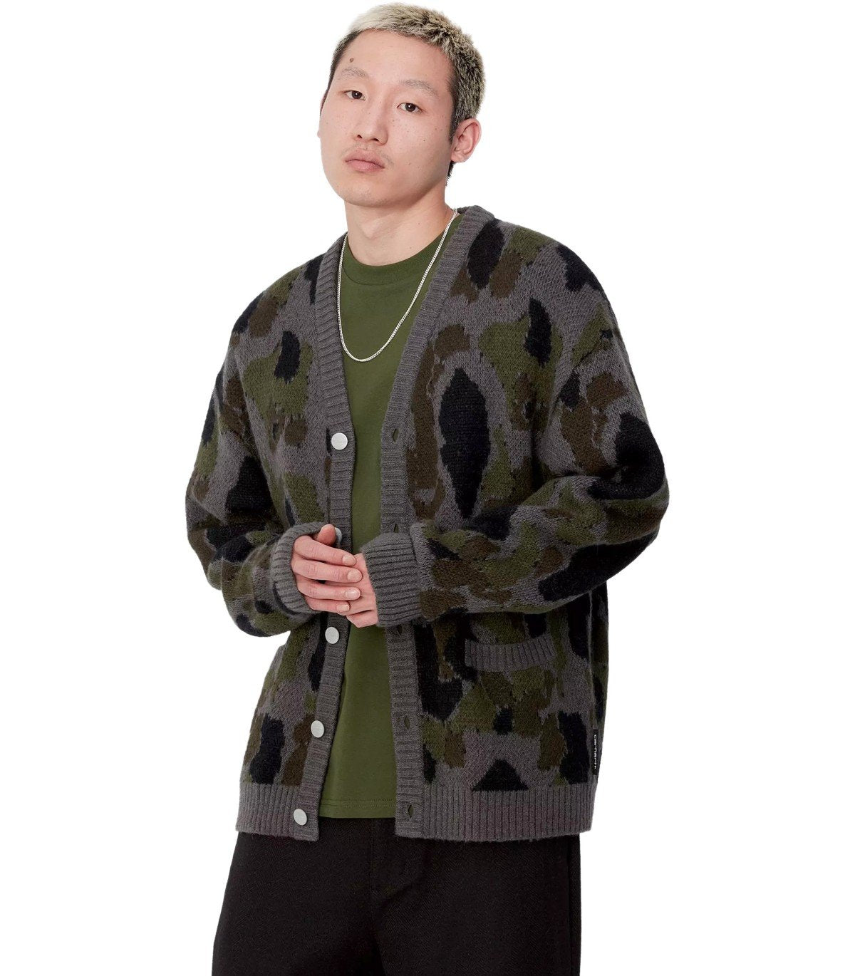 CARDIGAN CAMO DACK GRIS CARHARTT WIP
