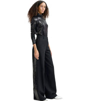 ESSENTIEL ANTWERP GORROR BLACK WIDE LEG PANTS
