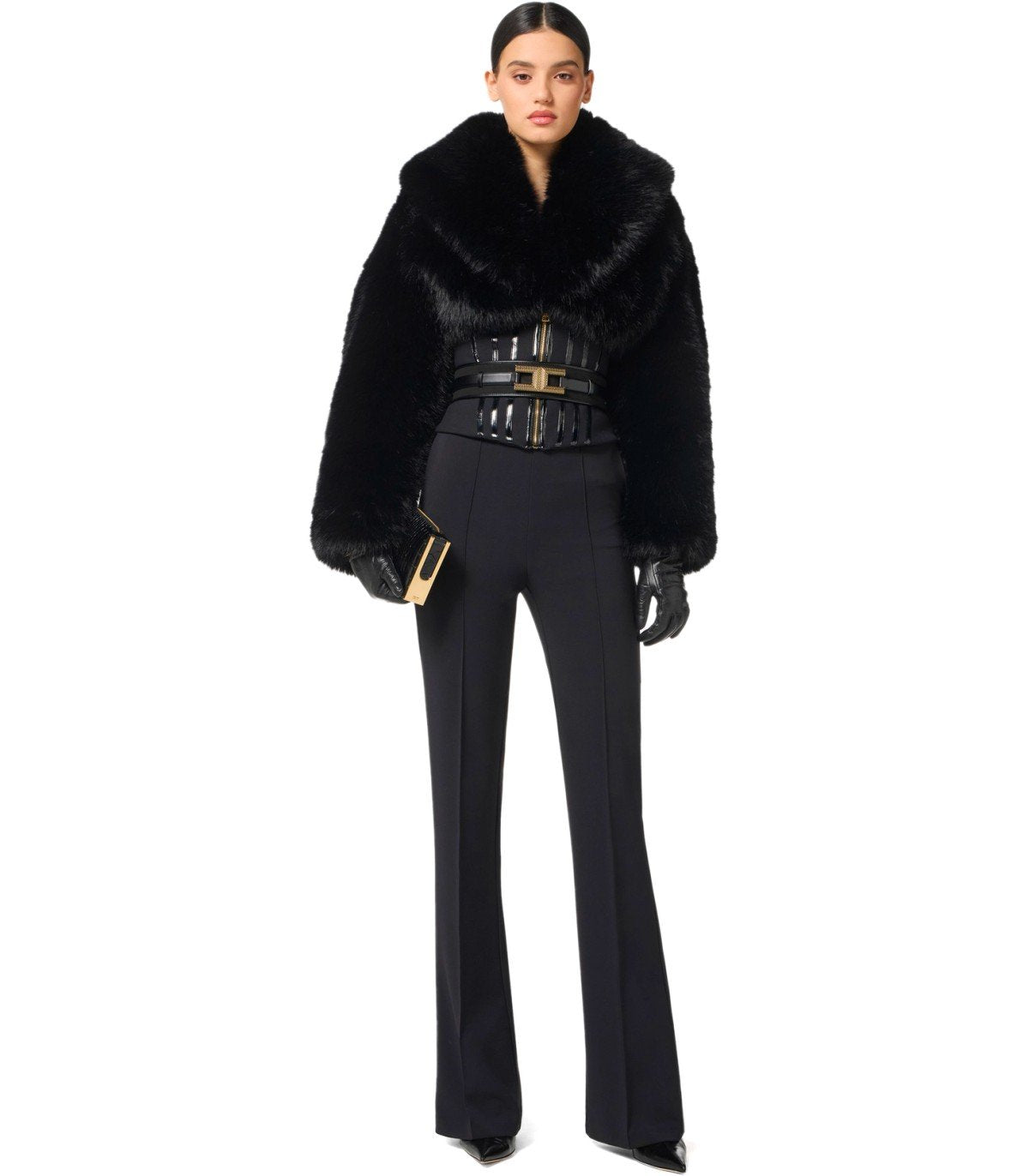 PANTALÓN FLARE NEGRO ELISABETTA FRANCHI