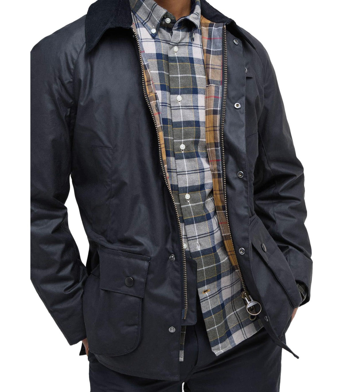 GIACCA ASHBY WAX BLU NAVY BARBOUR