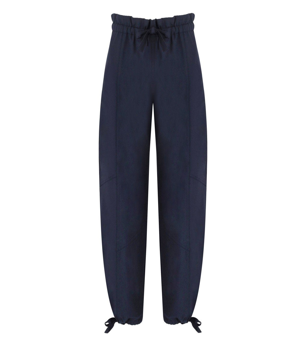 GANNI BLAUE HOSE MIT KORDELZUG