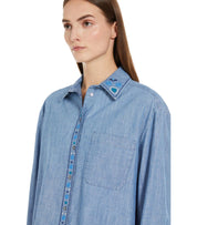 MAX MARA WEEKEND MUSETTE LIGHT BLUE SHIRT