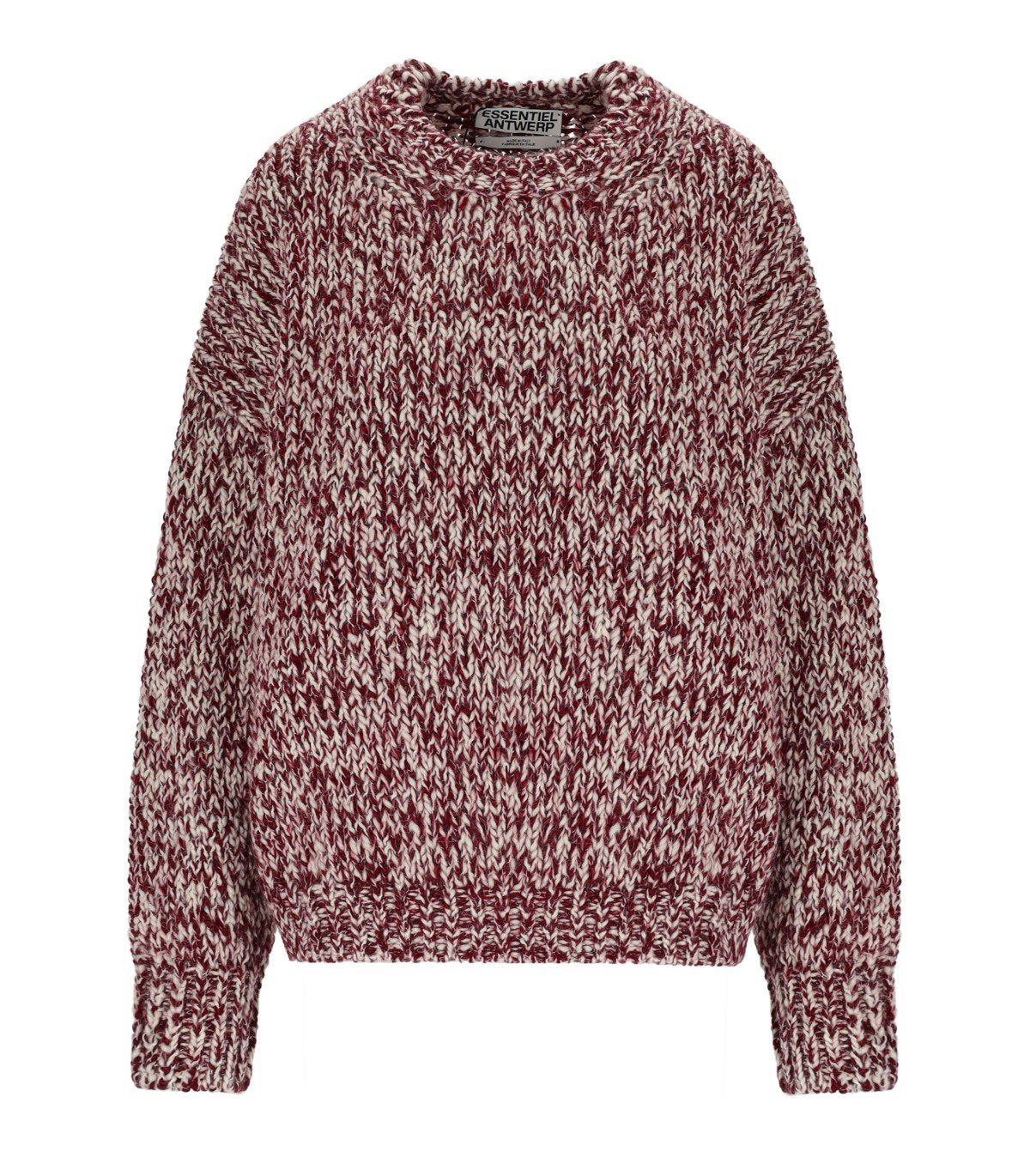 ESSENTIEL ANTWERP IZURA BURGUNDY CREWNECK SWEATER