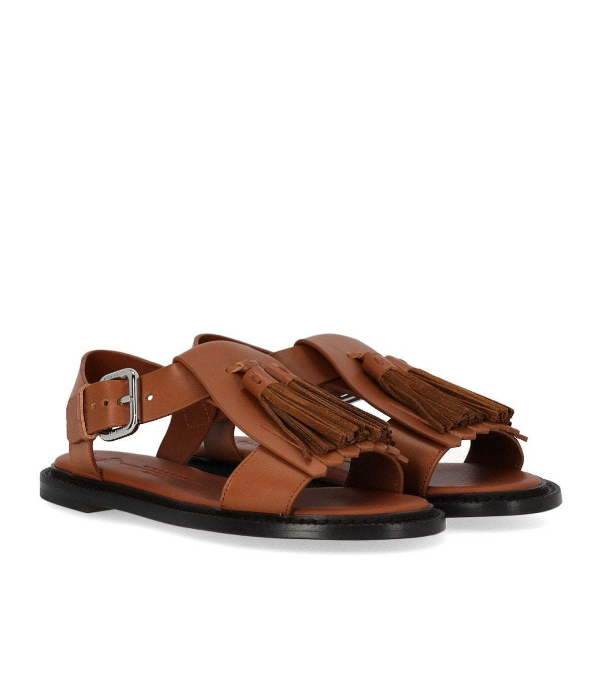 MAX MARA WEEKEND ARTE BROWN FLAT SANDAL
