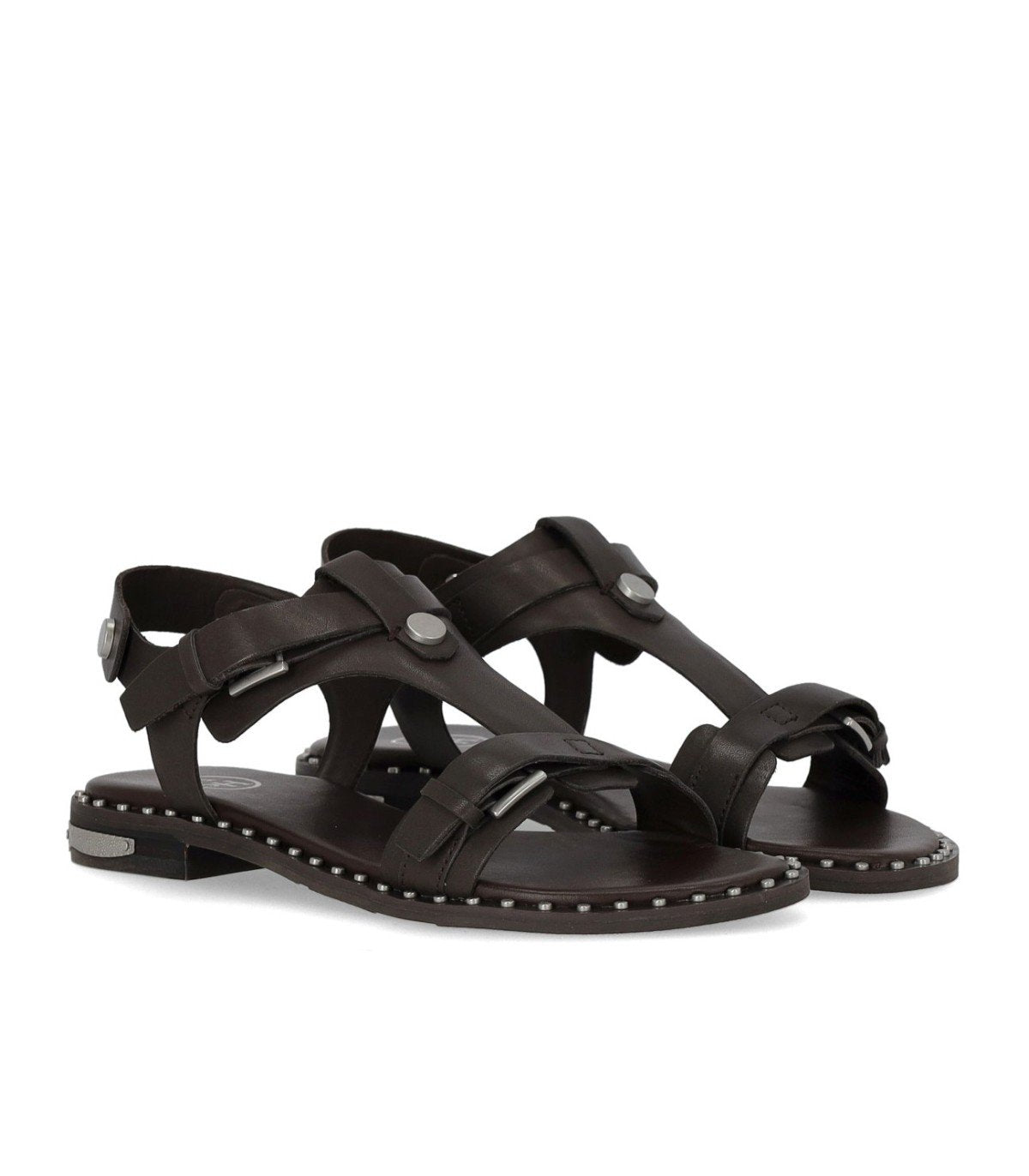 ASH PIPER DUNKELBRAUNE FLACHE SANDALE