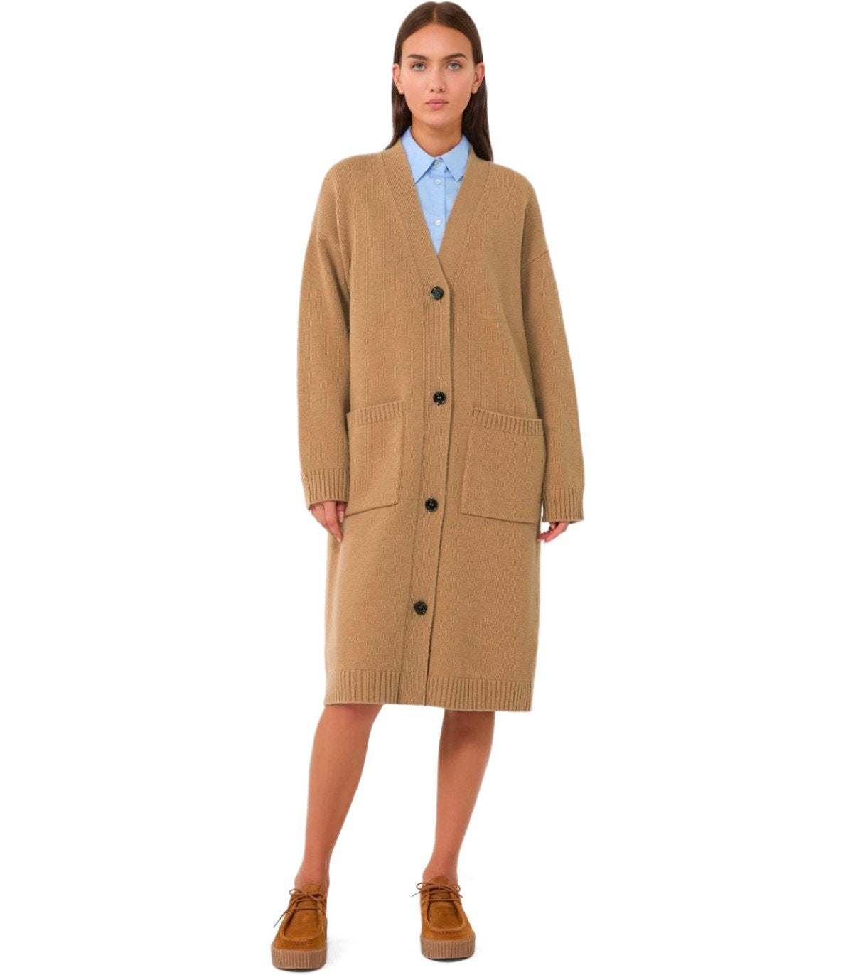 CARDIGAN LONG GODEZIA MARRON MAX MARA WEEKEND