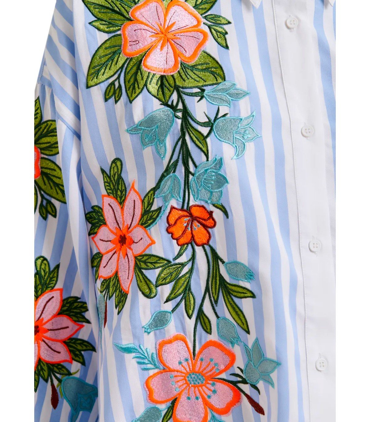ESSENTIEL ANTWERP HOTSWOLDS2 WHITE AND LIGHT BLUE SHIRT