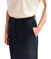 ESSENTIEL ANTWERP GLOSSARY NAVY BLUE MIDI SKIRT