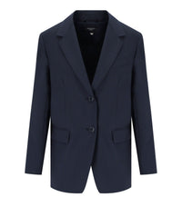MAX MARA WEEKEND MATERIA BLAU EINREIHIGER BLAZER - 42