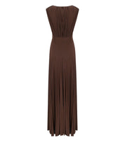 ELISABETTA FRANCHI RED CARPET COFFEE DRESS