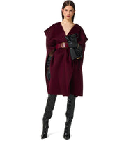 CAPA CON CINTURÒN MERLOT ELISABETTA FRANCHI
