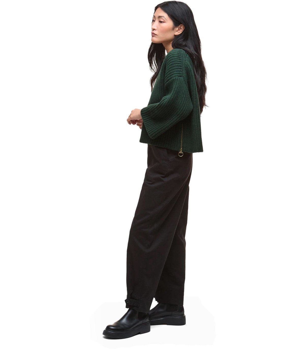 BARBOUR LILIAN GRÜNER RUNDHALSPULLOVER