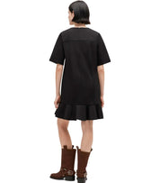 GANNI BLACK STRETCH MINI DRESS