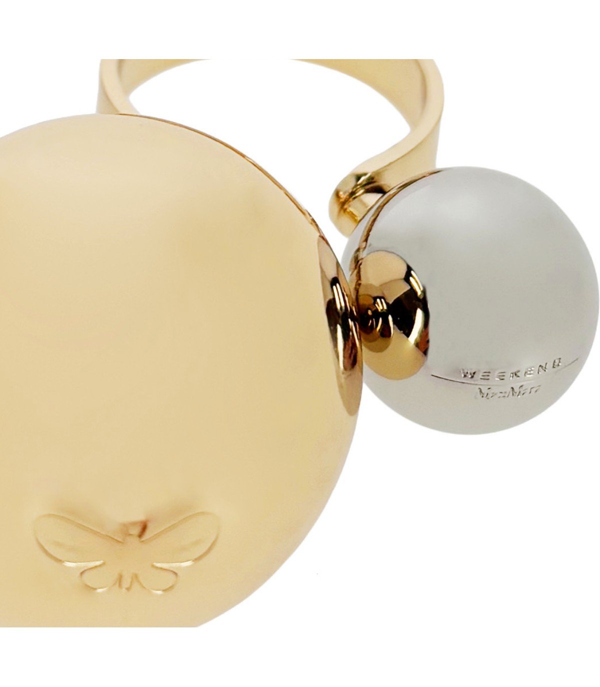 MAX MARA WEEKEND ACERI GOLD AND SILVER RING