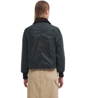 BARBOUR BEADNELL WAX GREEN CROPPED JACKET
