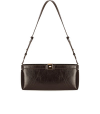 ELISABETTA FRANCHI DARK CHOCOLATE BAGUETTE BAG