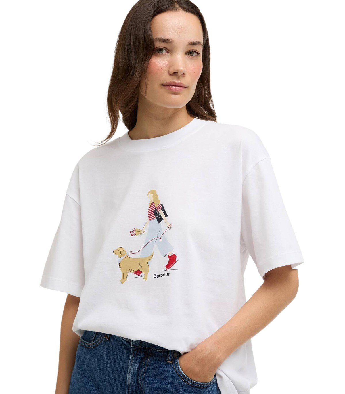 BARBOUR DERWENT WEISSES T-SHIRT