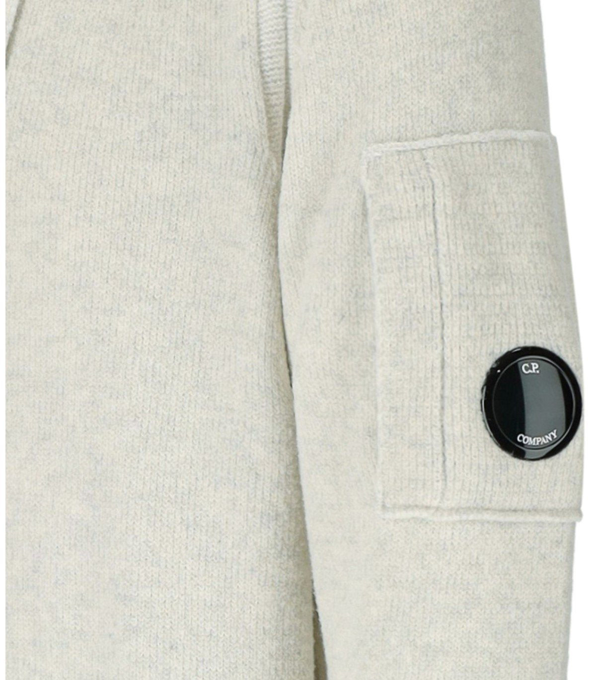C.P. COMPANY EISGRAUE KAPUZENPULLOVER