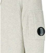 C.P. COMPANY EISGRAUE KAPUZENPULLOVER