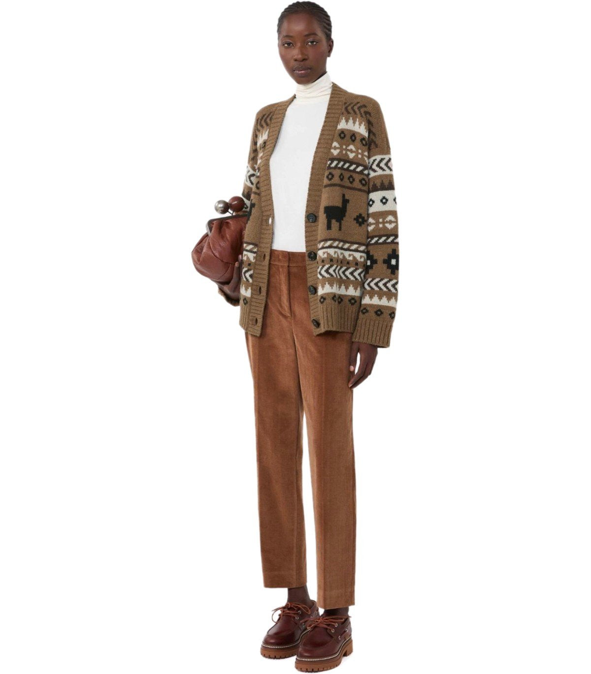 CARDIGAN OVATTA MARRON MAX MARA WEEKEND