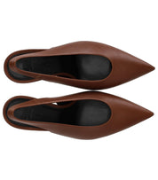 MAX MARA WEEKEND ARITO BROWN SLINGBACK PUMP