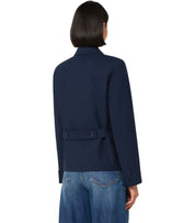 MAX MARA WEEKEND TAPPETO BLUE DOUBLE-BREASTED BLAZER