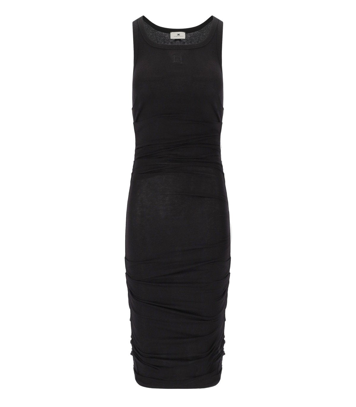 ELISABETTA FRANCHI SCHWARZES JERSEY MIDI-KLEID