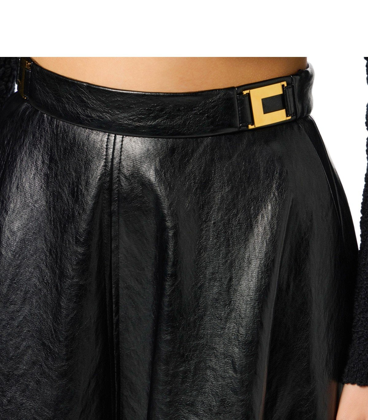 FALDA EFECTO CUERO NEGRA ELISABETTA FRANCHI